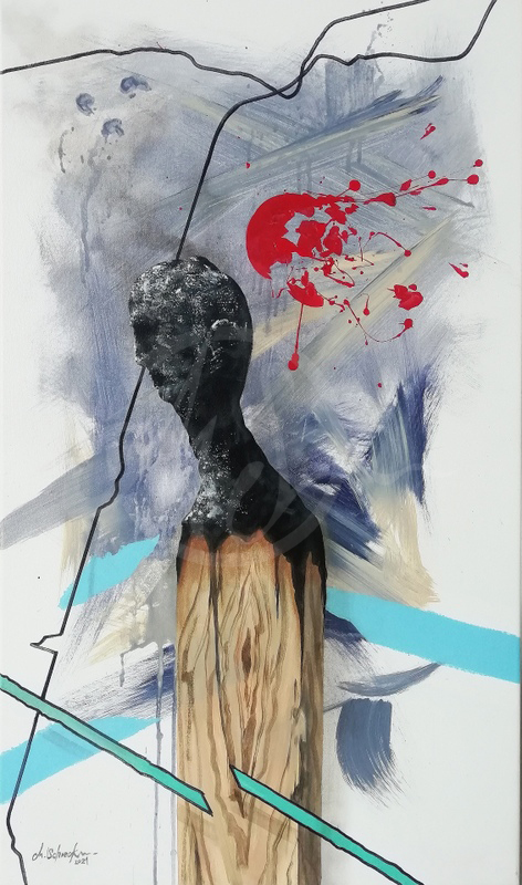 schreckenberger_Spent-50x85-Acryl,Aerosol-Leinen-2021